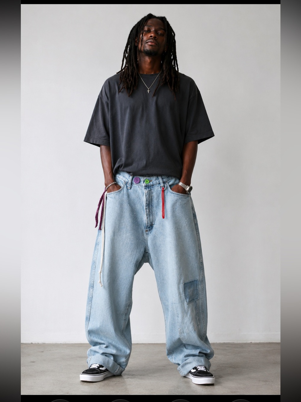 CRAM X RUSTLER drop crotch high waist baggy jeans